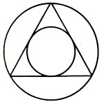 Правильный треугольник с вписанной и описанной окружностями